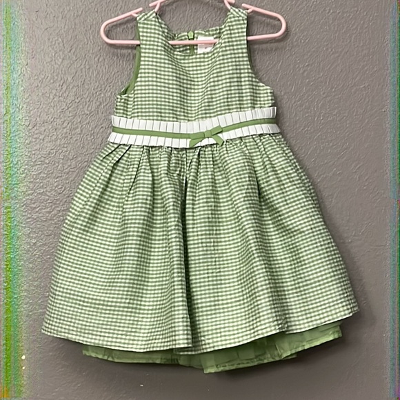 Gymboree Sz 2T Green & White Gingham Check Dress - Picture 2 of 8